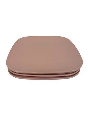 4 Brookpark Modern Design Square Pink Melamine Plates 9.5-Inch Dinnerware MCM